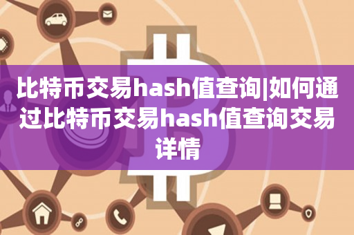 比特币交易hash值查询|如何通过比特币交易hash值查询交易详情