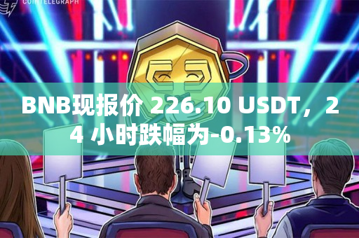 BNB现报价 226.10 USDT，24 小时跌幅为-0.13%