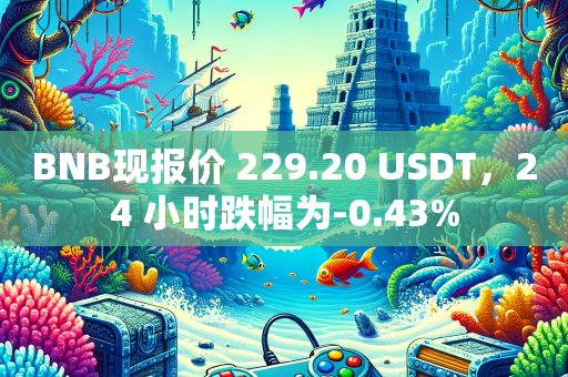 BNB现报价 229.20 USDT，24 小时跌幅为-0.43%